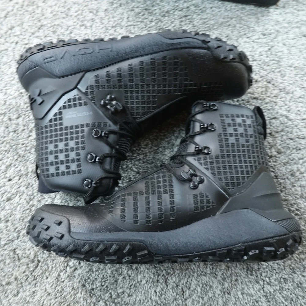 Under Armour Boots Mens 10.5 Black UA HOVR Dawn Waterproof 2.0 Combat 3025573